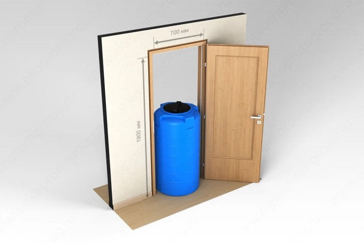 Емкость ЭКОПРОМ T  300 л., вертикальная зеленый - изображение 2