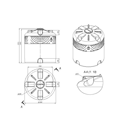 Емкость ЭКОПРОМ TR 6000 л., вертикальная синий - изображение 2