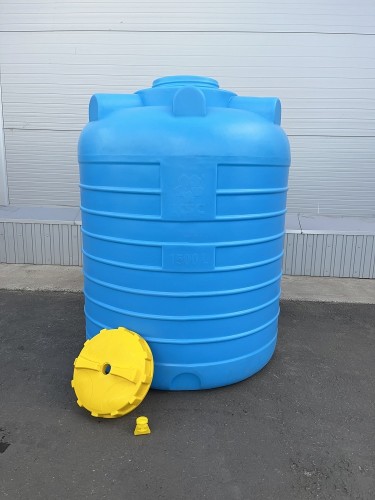 Емкость KSC C- 1500 л цилиндрическая вертикальная синий - изображение 3