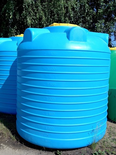 Емкость KSC C- 3000 л цилиндрическая вертикальная синий - изображение 2