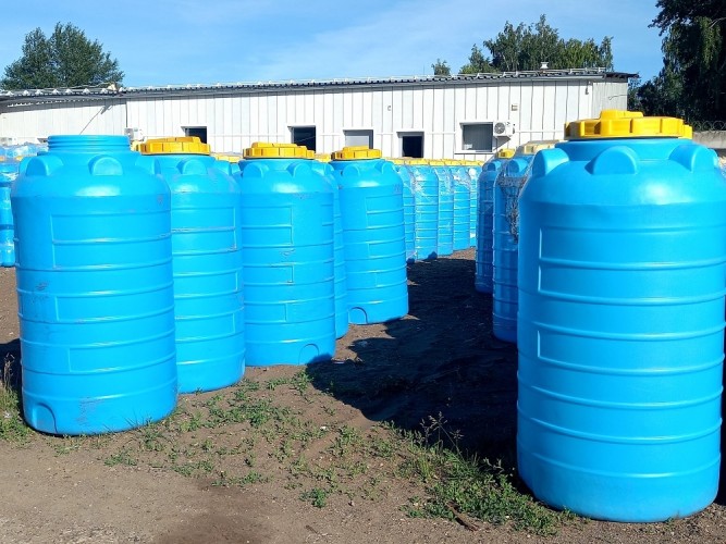 Емкость KSC C-  500 л цилиндрическая вертикальная синий - изображение 2