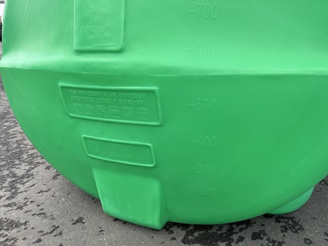 Емкость KSC T- 1000 л цилиндрическая горизонтальная зеленый - изображение 3