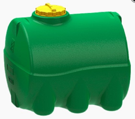 Емкость KSC T- 1000 л цилиндрическая горизонтальная зеленый