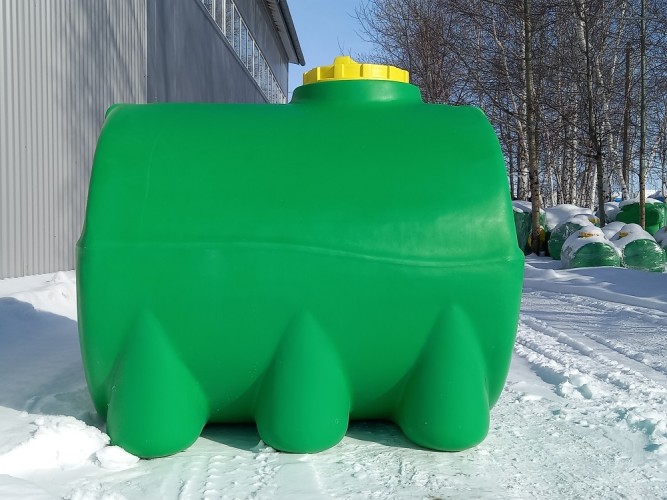 Емкость KSC T- 2000 л цилиндрическая горизонтальная зеленый - изображение 3