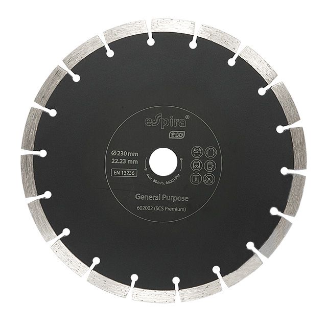 Диск алмазный Espira SCS Eco 230х22,23 сегм 10х2,6 Pr мм (Универсальный)