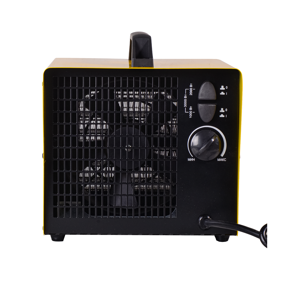 Тепловая электрическая пушка Eurolux ТЭПК-EU-3000 керамический нагревательный элемент, квадратная - изображение 2