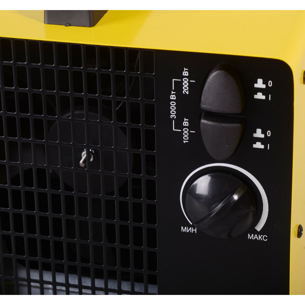 Тепловая электрическая пушка Eurolux ТЭПК-EU-3000 керамический нагревательный элемент, квадратная - изображение 6
