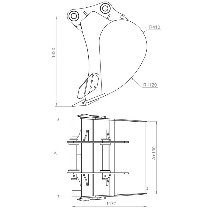 Экскаваторный ковш EXTEN Vx1,8 - изображение 2