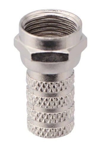 F-разъем Proconnect 05-4003-4 ( уп 100 шт ) RG-6, L=19мм, цинк (AB) 05-4003-4 - изображение 3