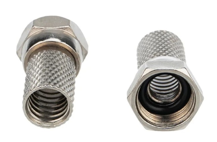 F-разъем Proconnect 05-4005-4 ( уп 100 шт ) для SAT, (с резиновым уплотнителем), цинк 05-4005-4 - изображение 2