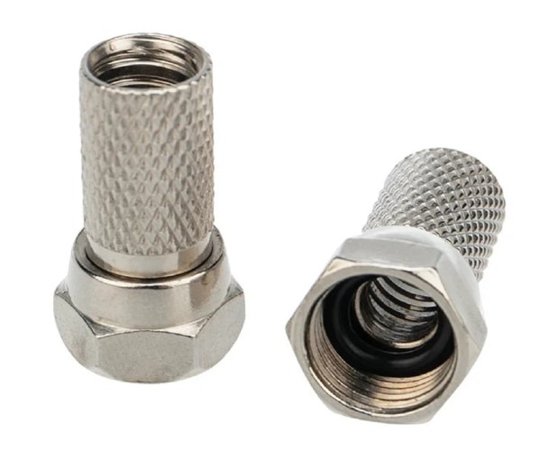 F-разъем Proconnect 05-4005-4 ( уп 100 шт ) для SAT, (с резиновым уплотнителем), цинк 05-4005-4