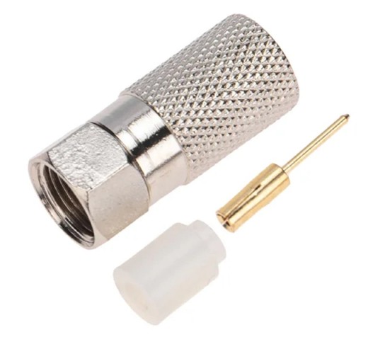 F-разъем Proconnect 05-4007-4 ( уп. 50 штук ) для RG-11, (с пином), L=28,5мм, цинк 05-4007-4