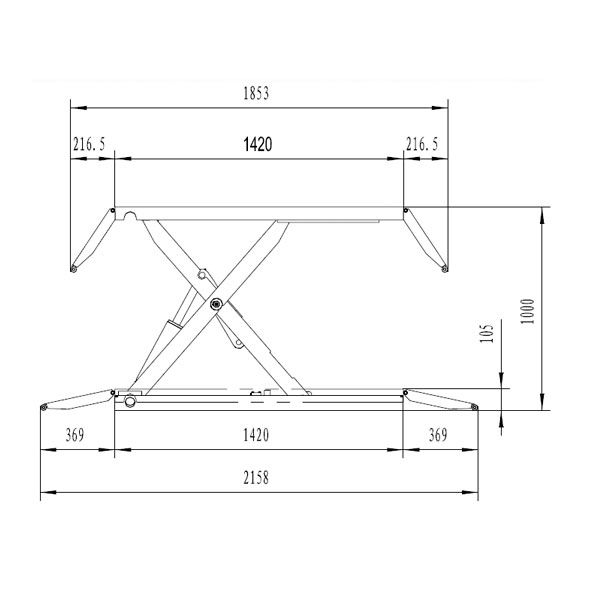 Подъемник ножничный F6010 AE&T (220В) мобильный со средней высотой подъема - изображение 3