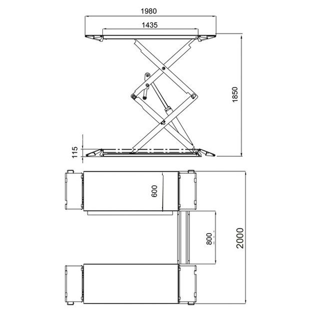 Подъемник ножничный F6106 AE&T (220/380В) для слесарных работ - изображение 2