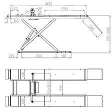 Подъемник ножничный F6109 AE&T (220/380В) для сход-развала для монтажа в - изображение 4