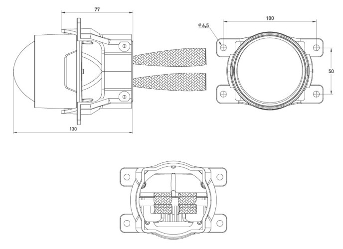 Фары противотуманные MTF LIGHT ABSOLUTE VISION TRUCK, 24В, птф/дал 32/44Вт, 5500К светодиодные линзы FL44K55-24 - изображение 4