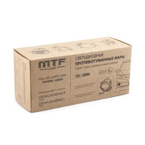 Фары противотуманные MTF LIGHT ТОЙОТА/ЛЕКСУС, линза, 12В, 10Вт, ЕСЕ R19, E6 светодиодные FL10TT - изображение 4