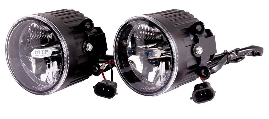 Фары противотуманные MTF LIGHT серия CRYSTALED в ПТФ ун. кроншт. 12-2 28вт, 5500к, 2000лм, 2шт. FL28W