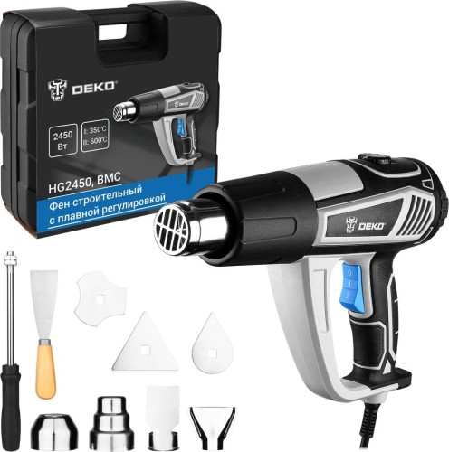 Фен строительный DEKO HG2450 в кейсе 085-1130 - изображение 5
