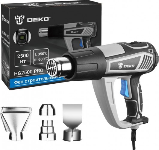 Фен строительный DEKO HG2500 PRO с lcd дисплеем 063-4336 - изображение 2