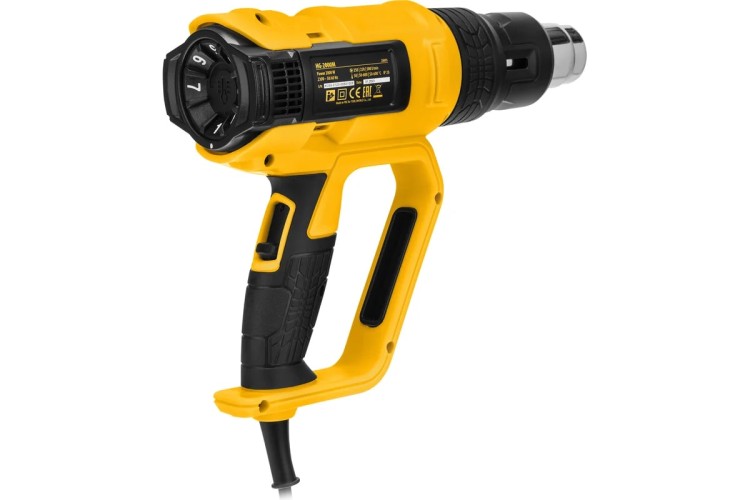 Фен строительный Denzel HG-2000M, 2000 Вт 28005 - изображение 4