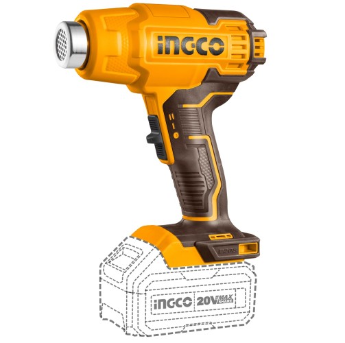 Фен строительный INGCO HGLI2002 аккумуляторный Li-Ion 20B