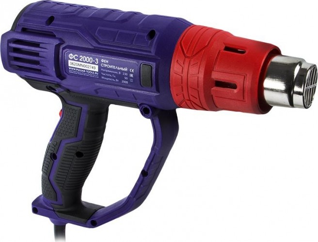 Фен строительный ПУЛЬСАР ФС 2000-3 792-537 - изображение 2