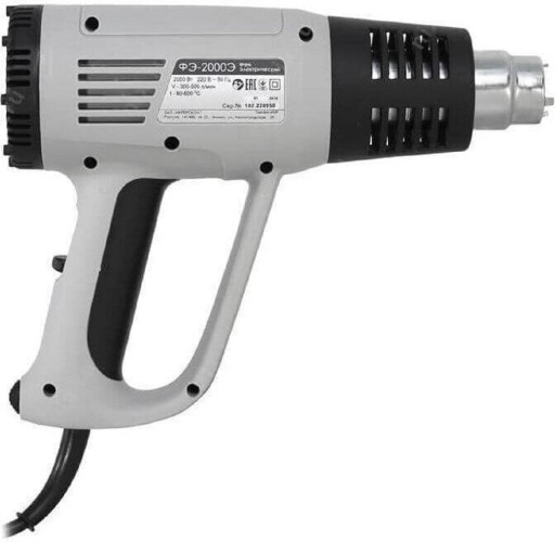 Фен строительный сетевой ИНТЕРСКОЛ ФЭ-2000Э 192.0.0.00 - изображение 2