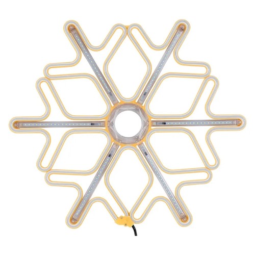 Фигура снежинка Neon-Night 501-226 с эффектом тающих сосулек, 60х60, теплый белый