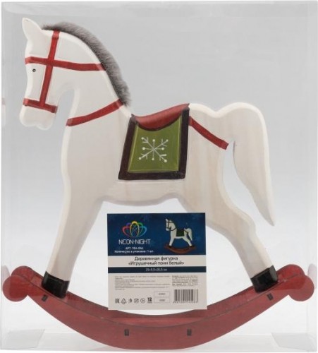 Фигурка деревянная Neon-Night Игрушечный пони белый 25х5,5х26,5 см 504-044 - изображение 4