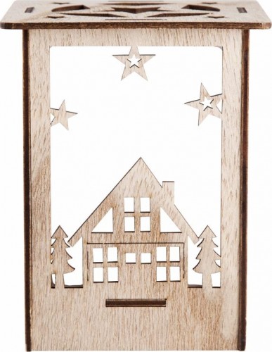 Фигурка деревянная Neon-Night Волшебный фонарик с подсветкой 13,8х11х11 см 504-023