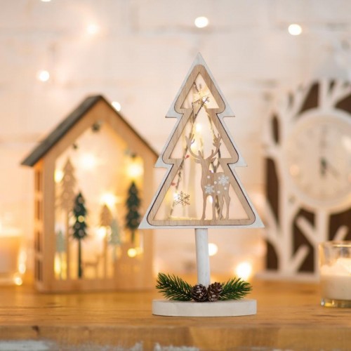 Фигурка деревянная Neon-Night Елка на подставке с подсветкой 14,5х5х30 см 504-028 - изображение 5