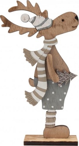 Фигурка деревянная Neon-Night Рождественский Олень синий 10,5х4х18 см 504-005