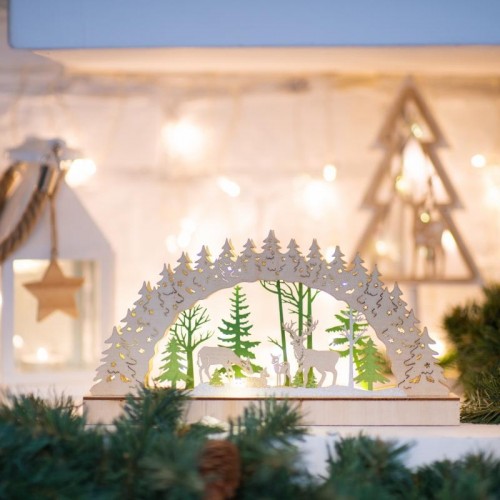 Фигурка деревянная Neon-Night Семейство оленей с подсветкой 30х5х15,7 см 504-026 - изображение 4