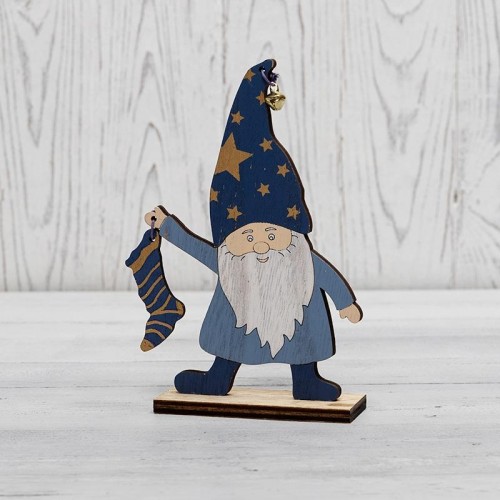 Фигурка деревянная Neon-Night Гном с носком 15х4х17 см 504-009 - изображение 4