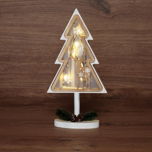 Фигурка деревянная Neon-Night Елка на подставке с подсветкой 14,5х5х30 см 504-028 - изображение 4