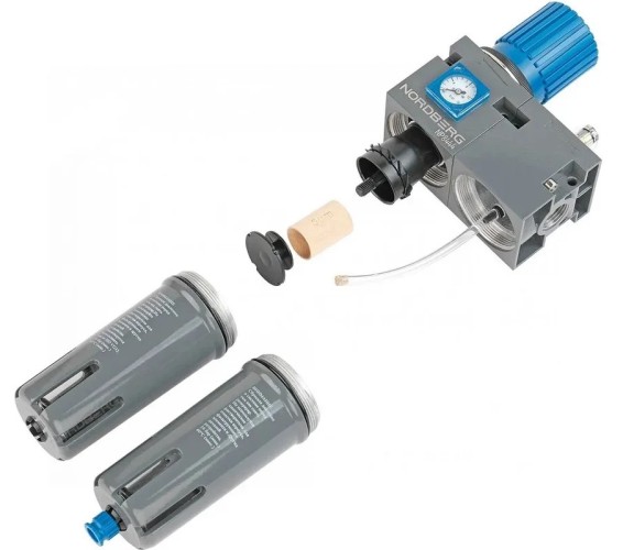 Фильтр NORDBERG NP8444 воздушный с редуктором и лубрикатором, ½" - изображение 2