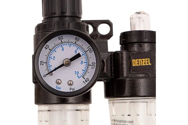 Фильтр с регулятором давления Denzel FLR1500 10 бар, 1500 л/мин, 1/4" 57469 - изображение 4