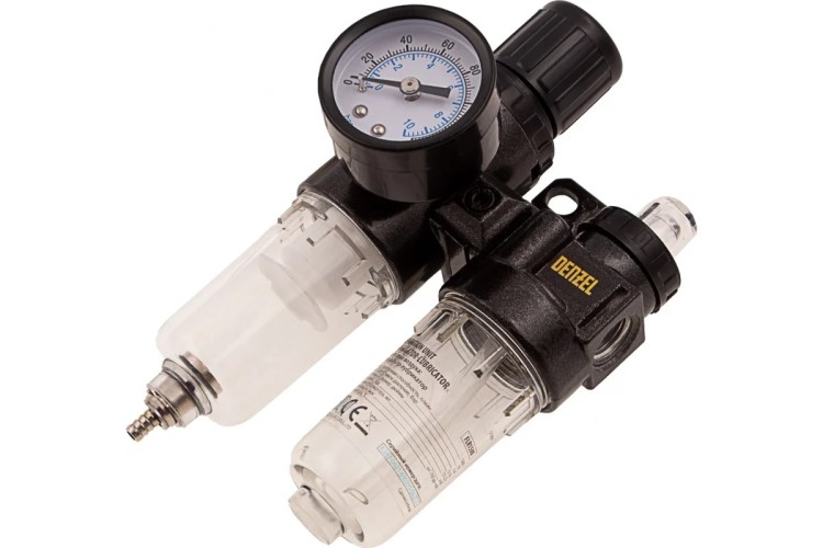 Фильтр с регулятором давления Denzel FLR1500 10 бар, 1500 л/мин, 1/4" 57469