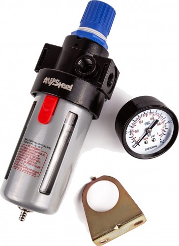 Фильтр с регулятором давления AV Steel AV-700505 1/4 до 9 атм - изображение 2