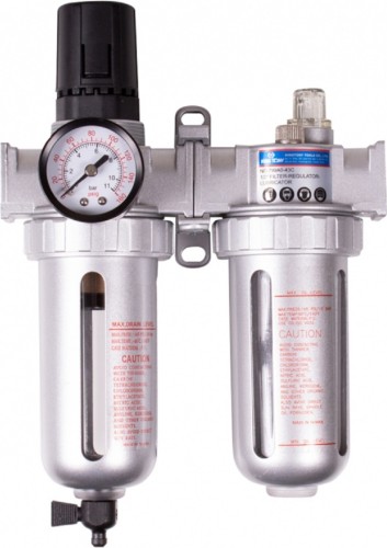 Фильтр с регулятором и лубрикатором  KING TONY 799A0-23C 1/4", с манометром