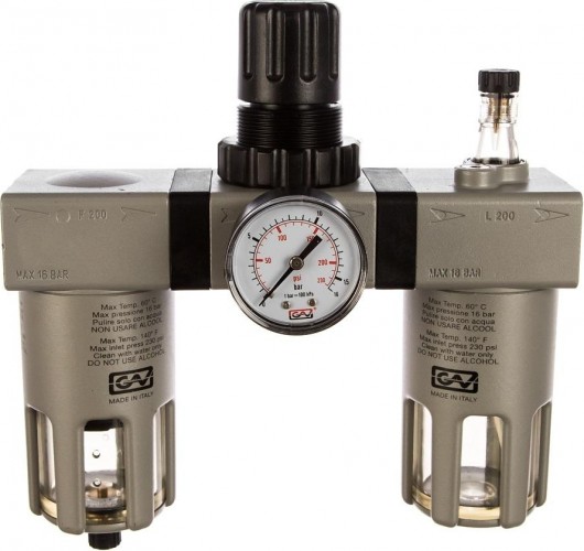 Фильтр с регулятором и лубрикатором GAV G-FRL-200 3/8"  3/8"  13029