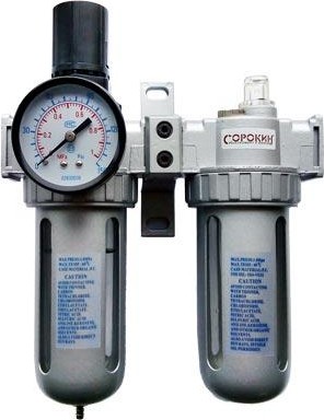 Фильтр-влагоотделитель СОРОКИН 2.206 с редуктором и лубрикатором 1/4"