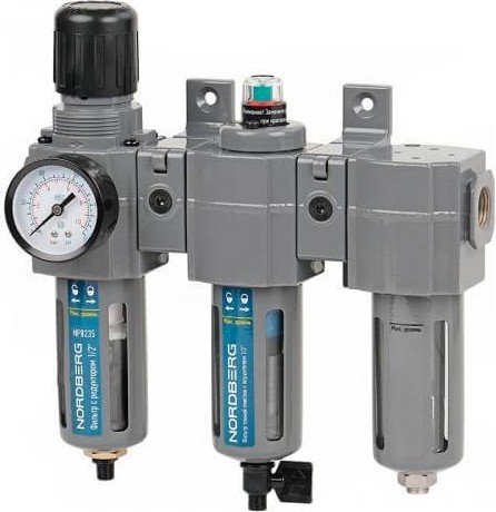 Фильтр воздушный NORDBERG NP8235 с редуктором, 5 мкм + фильтр + осушитель ½"