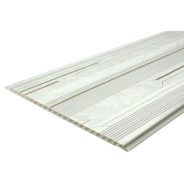 Стеновая панель ПВХ FineBer винтаж золотой 2700x250x5x5 мм 0.675 м2 - изображение 2