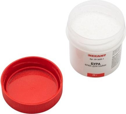Флюс для пайки REXANT банка бура, 20 г, блистер 09-3655-1 - изображение 2