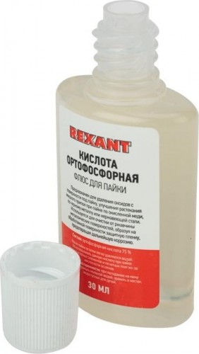 Флюс для пайки REXANT ПР3635-1 кислота ортофосфорная, 30 мл 09-3635-1 - изображение 2