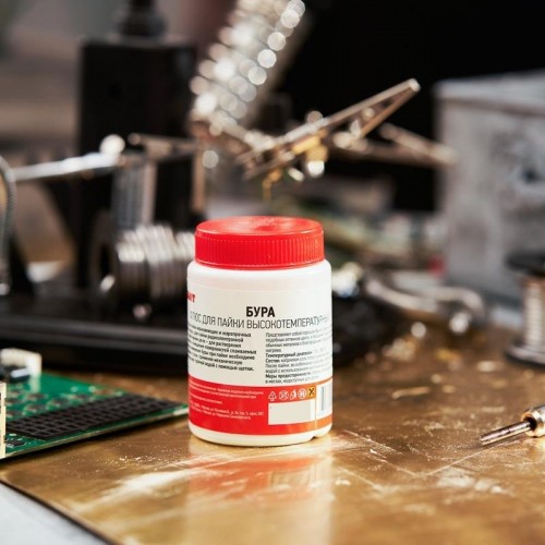 Флюс для пайки REXANT ПР3657 бура, 100 г, банка 09-3657 - изображение 3