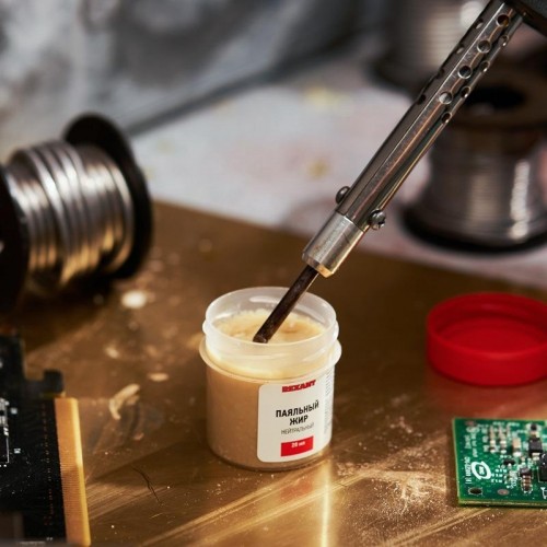 Флюс для пайки REXANT ПР3665 паяльный жир нейтральный, 20 мл, банка 09-3665 - изображение 4