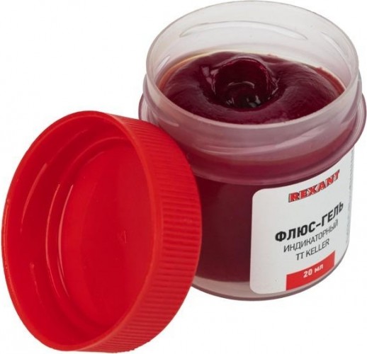 Флюс для пайки REXANT ПР3692 tt keller индикаторный, 20 мл, банка 09-3692 - изображение 2